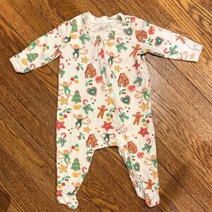Roller Rabbit Gingerbread Party Infant Zipper Footie